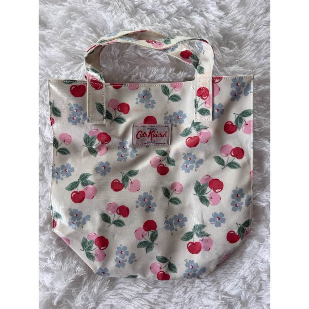 CATH KIDSTON BAG PVC COTTON RED/‎ PINK / GREEN CHERRY PREOWNED PERFECT